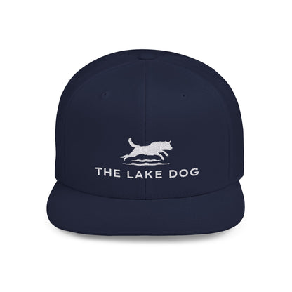 The Lake Dog Embroidered Signature Flat Bill Snapback