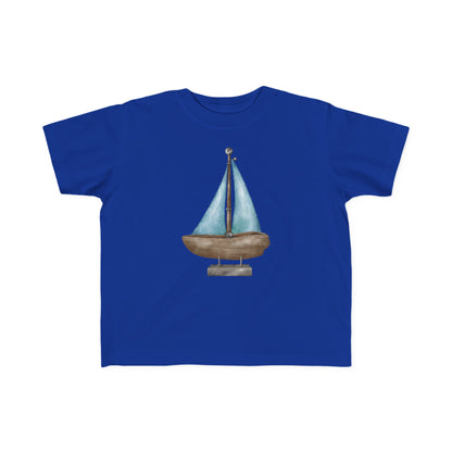 Watercolor Sailboat Toddler Jersey Tee - Color