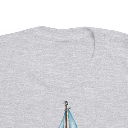 Watercolor Sailboat Toddler Jersey Tee - Light