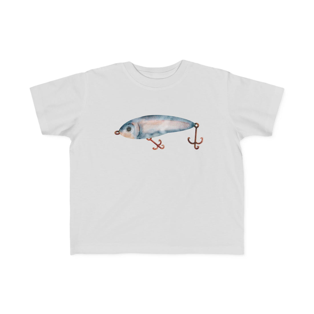 Watercolor Fishing Lure Toddler Jersey Tee