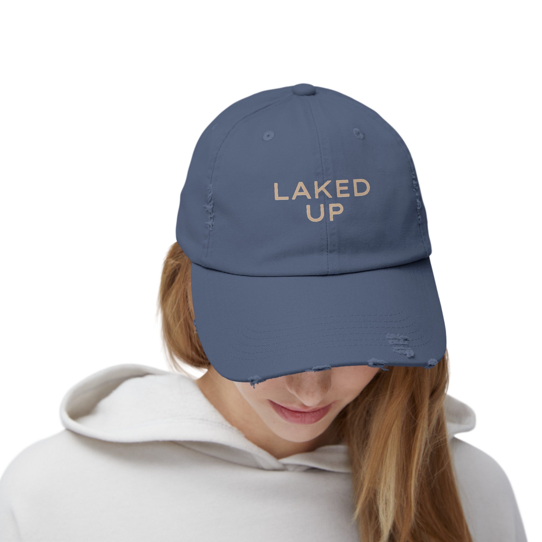 Laked Up Distressed Baseball Hat