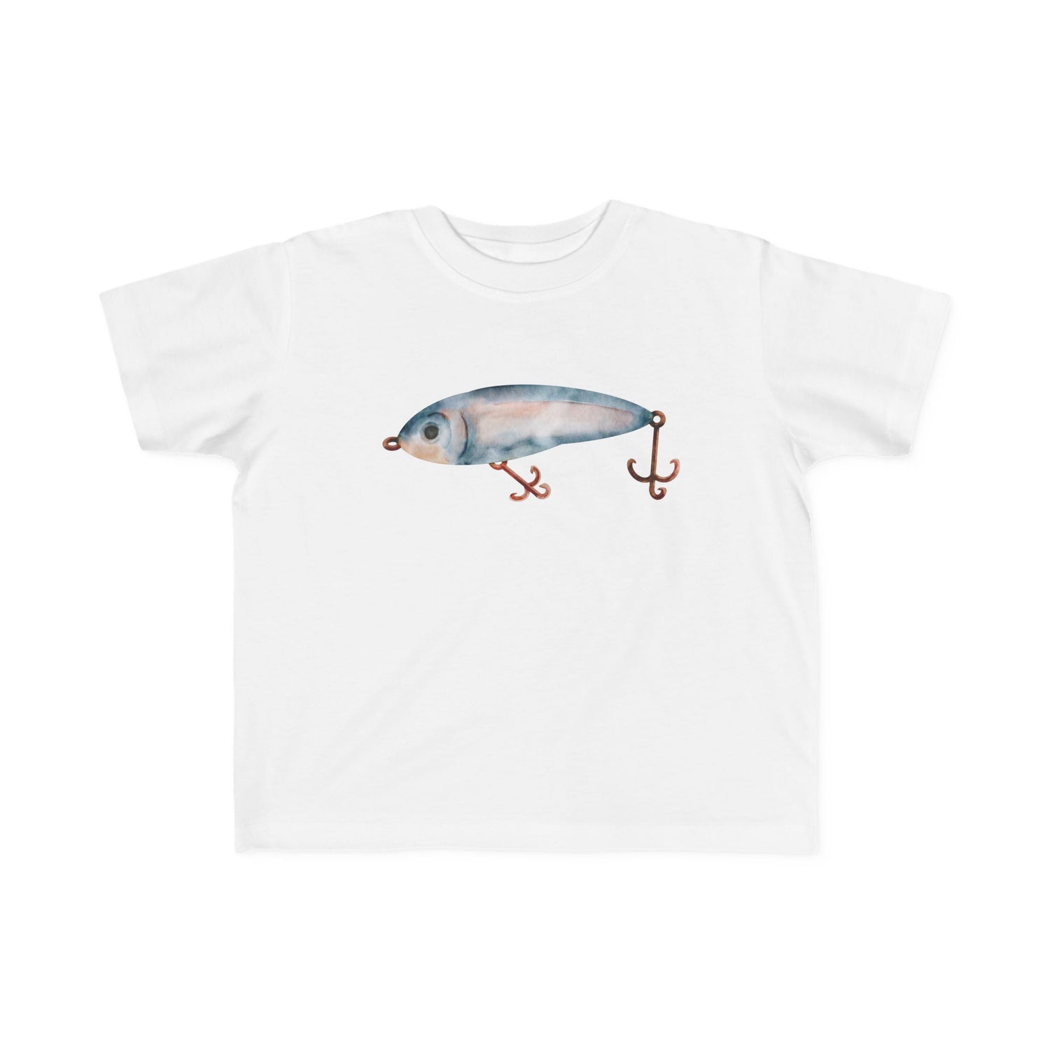 Watercolor Fishing Lure Toddler Jersey Tee