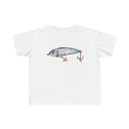 Watercolor Fishing Lure Toddler Jersey Tee