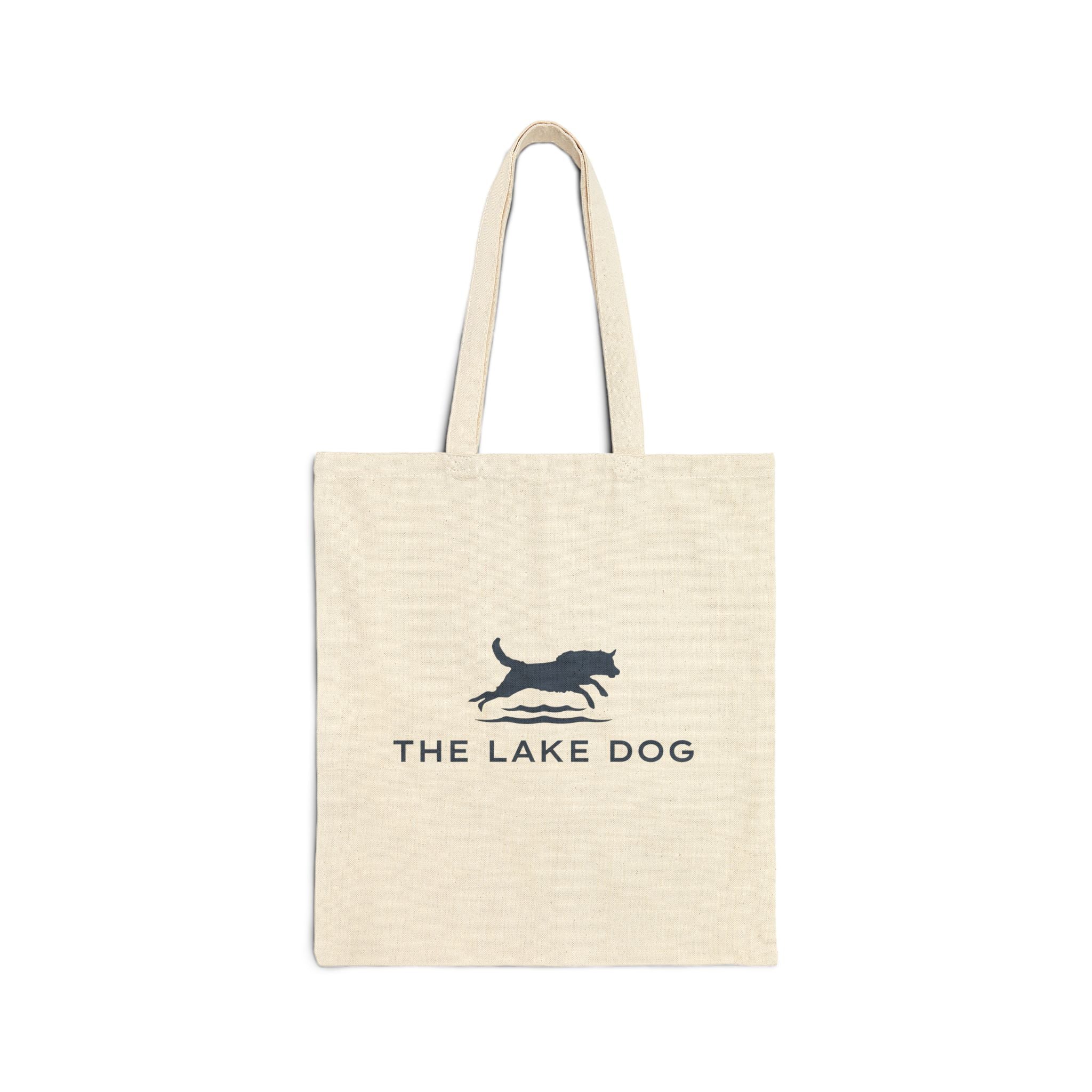 The Lake Dog Cotton Canvas Tote Bag