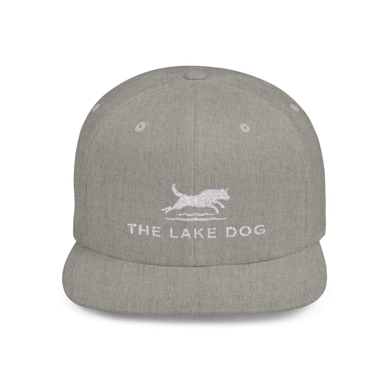 The Lake Dog Embroidered Signature Flat Bill Snapback