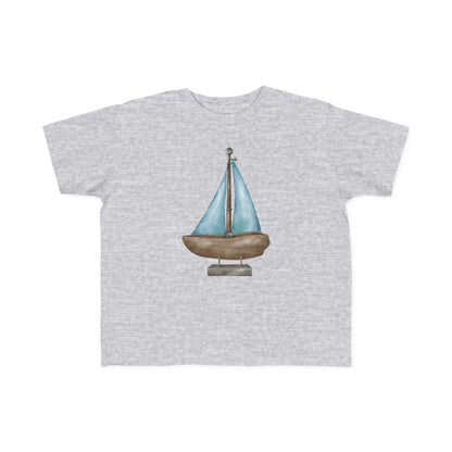 Watercolor Sailboat Toddler Jersey Tee - Light