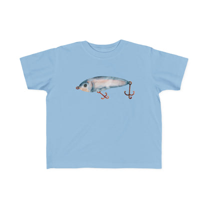 Watercolor Fishing Lure Toddler Jersey Tee