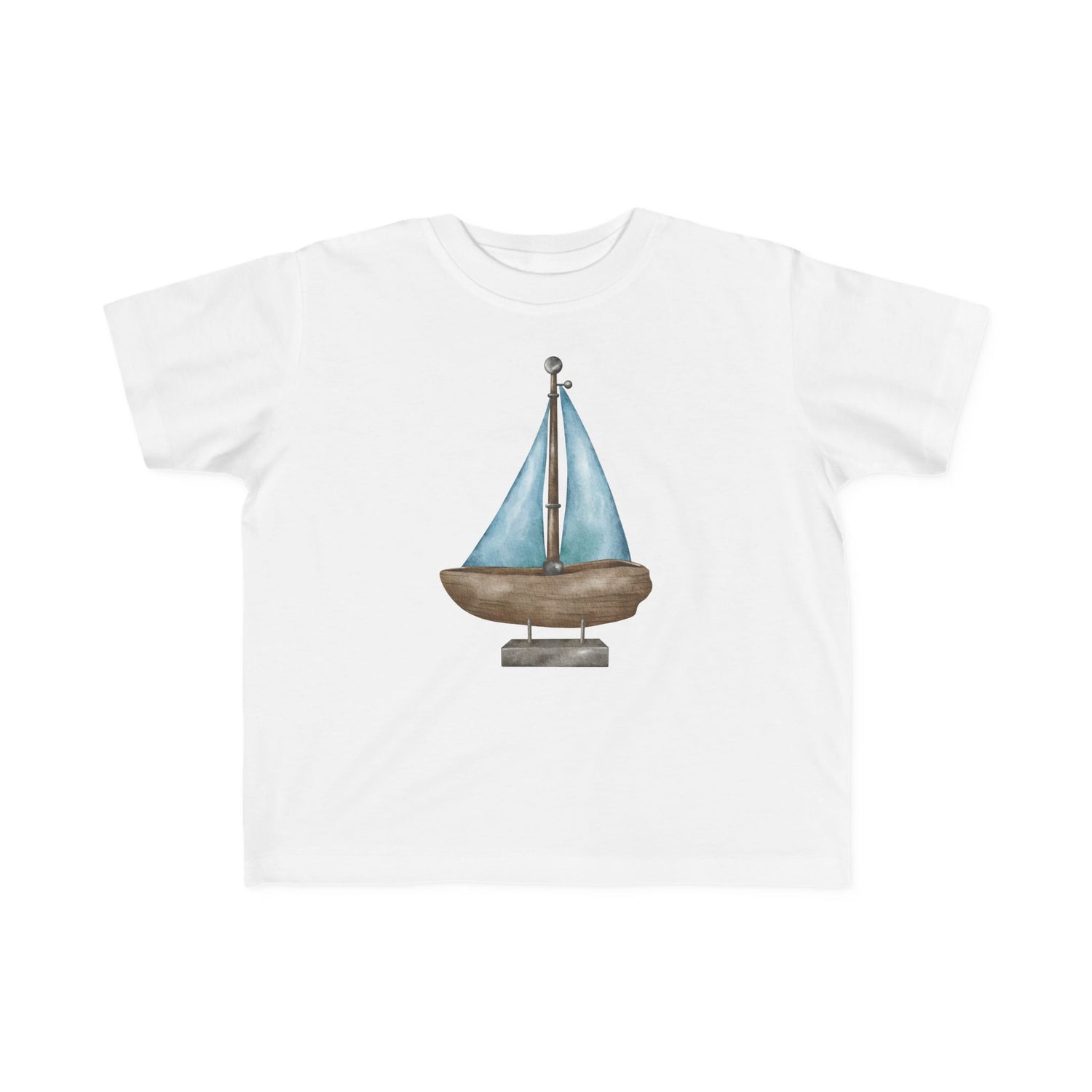 Watercolor Sailboat Toddler Jersey Tee - Light