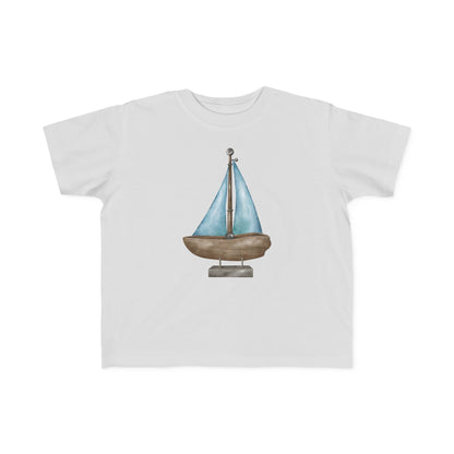 Watercolor Sailboat Toddler Jersey Tee - Light