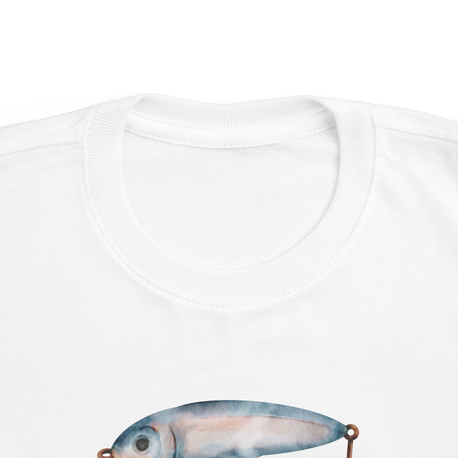 Watercolor Fishing Lure Toddler Jersey Tee