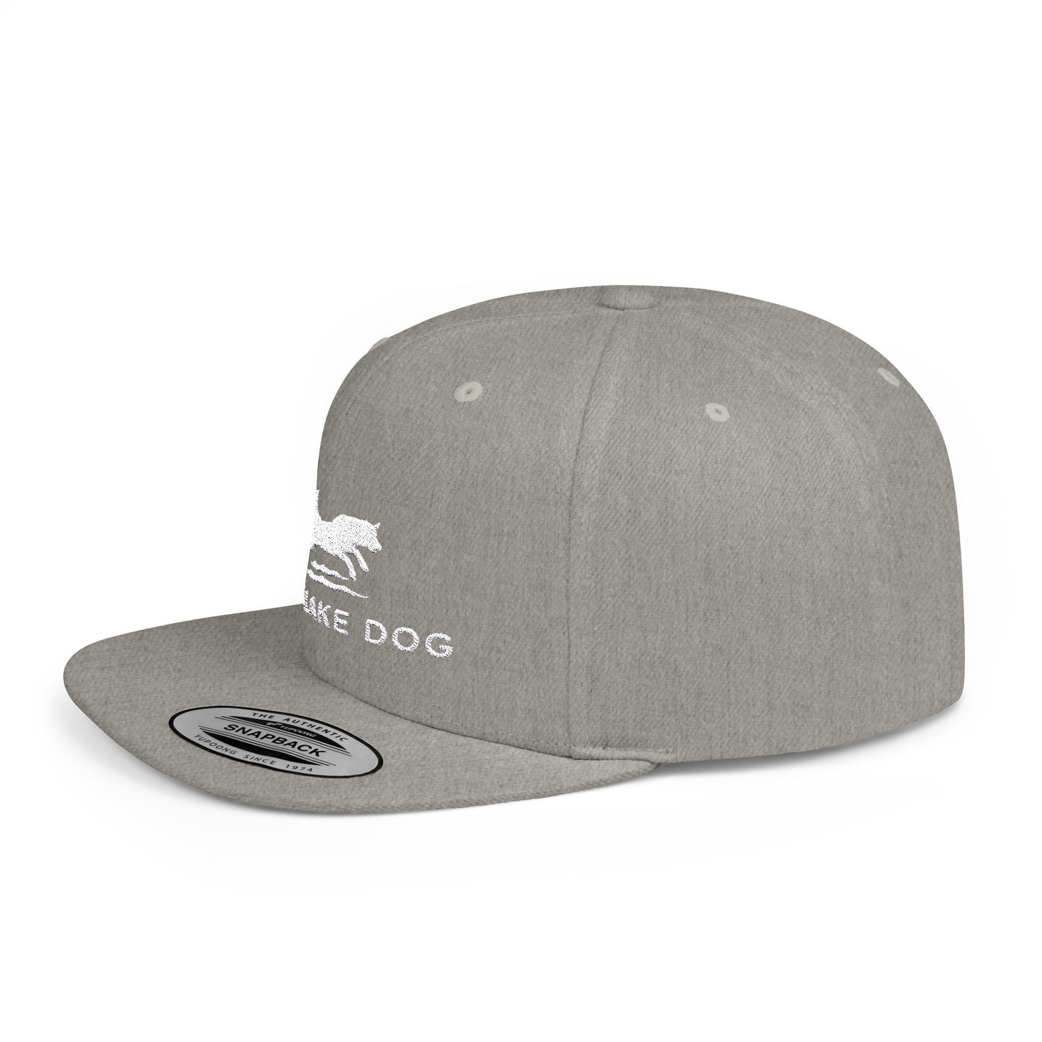 The Lake Dog Embroidered Signature Flat Bill Snapback