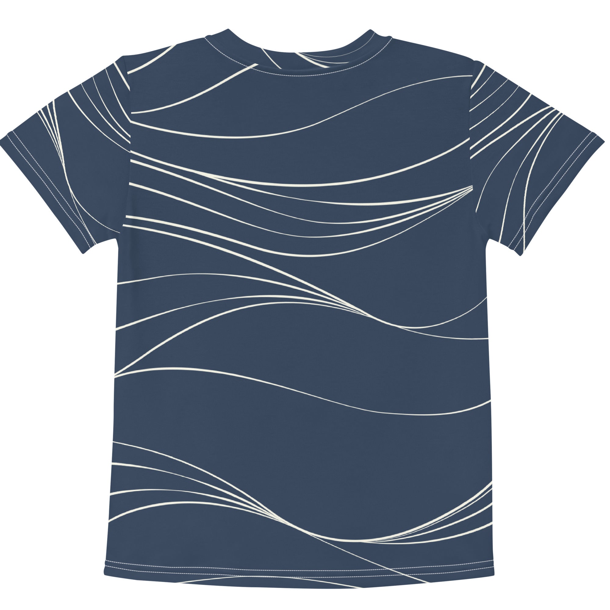 Blue Waves Crew Neck Kids T-Shirt