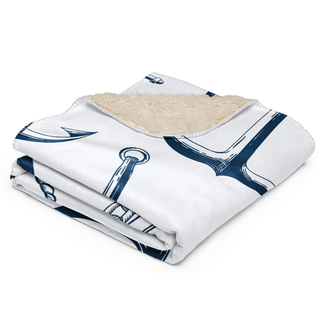 Anchors Away Sherpa Blanket