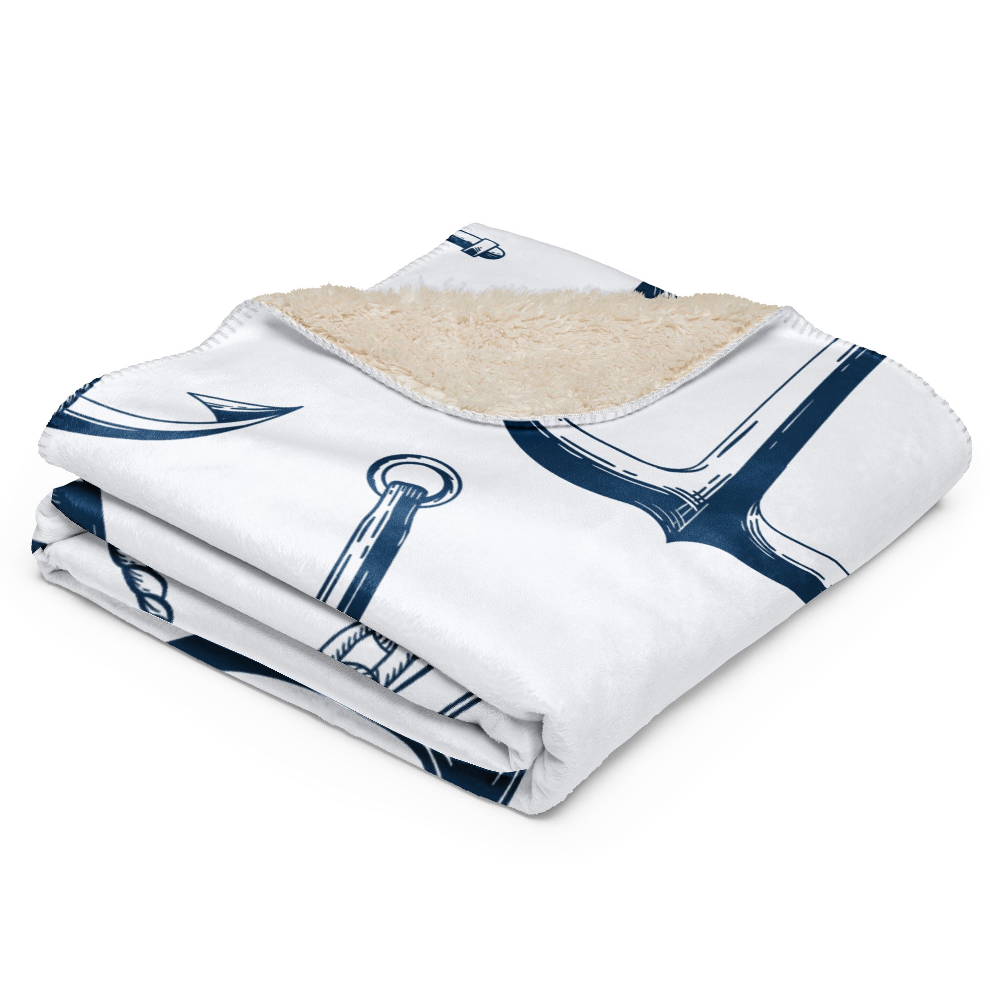 Anchors Away Sherpa Blanket