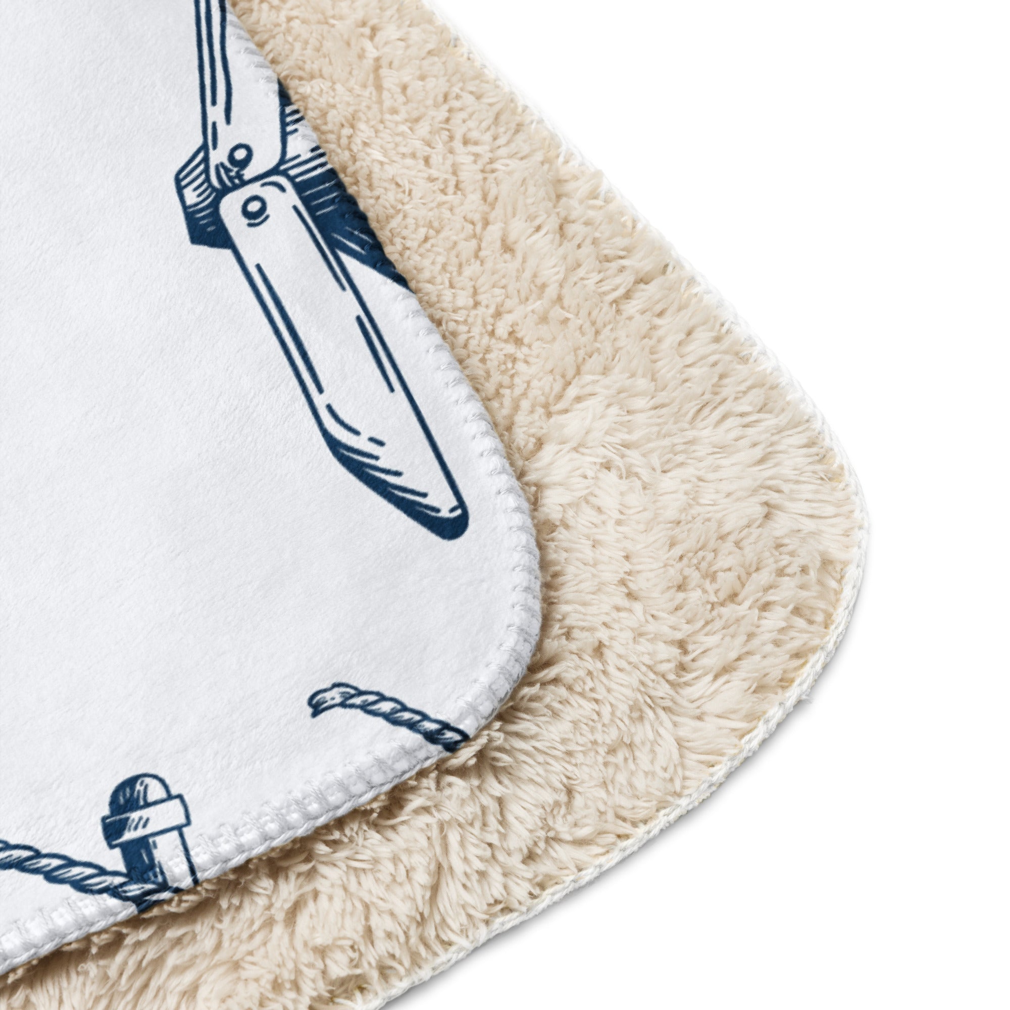 Anchors Away Sherpa Blanket