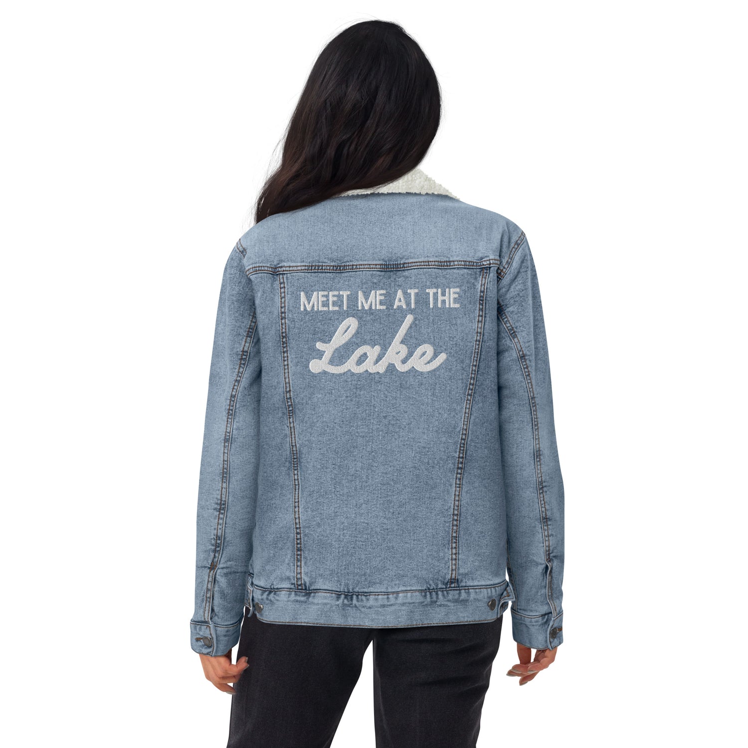 Meet Me at the Lake Embroidered Denim Jacket