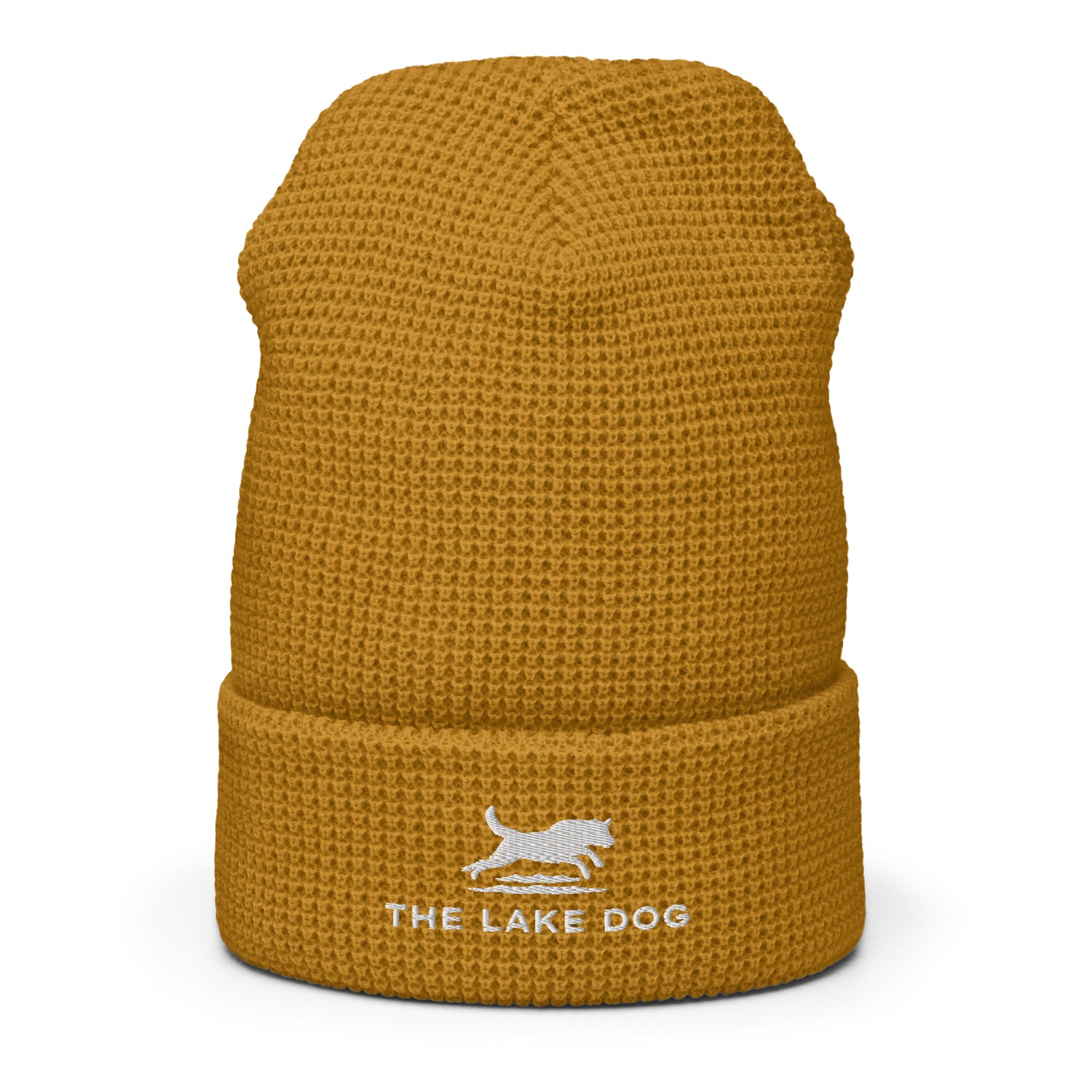 Lake Dog Logo Embroidered Waffle Beanie